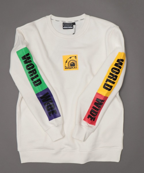 キープウォッチ スウェットトレーナー スウェット Mishka Mishka ミシカ のファッション トップス スウェット フロント 袖プリント