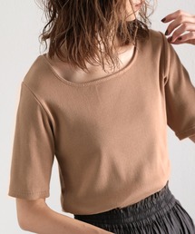 classicalelf（クラシカルエルフ）の「コットンリブカットソー(半袖)（Tシャツ/カットソー・レディース）」