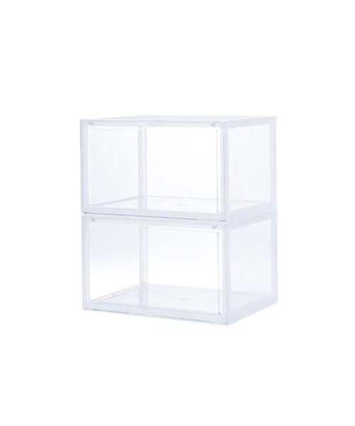 entre square（アントレスクエアー）の「bcl/シューズケース シューズボックス シューラック 横置き 組み立て式 スタッキングディスプレイボックス（シューズ小物/雑貨・レディース・クリア/ブラック・ONE SIZE/ONESIZE）」の13枚目の写真