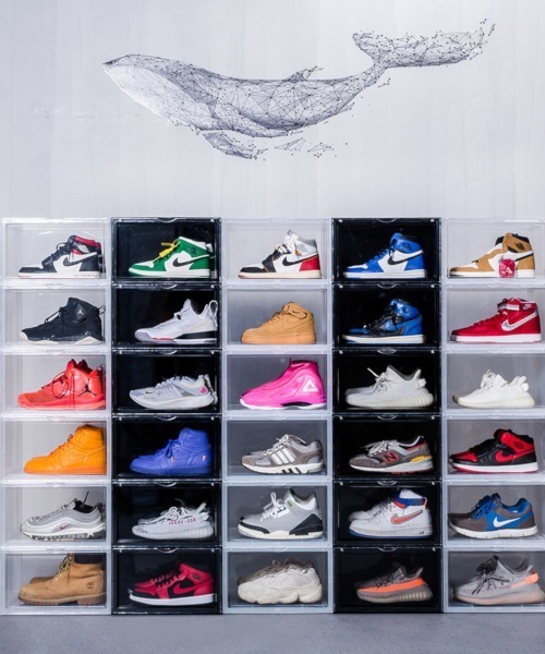 entre square（アントレスクエアー）の「bcl/シューズケース シューズボックス シューラック 横置き 組み立て式 スタッキングディスプレイボックス（シューズ小物/雑貨・レディース・クリア/ブラック・ONE SIZE/ONESIZE）」の11枚目の写真