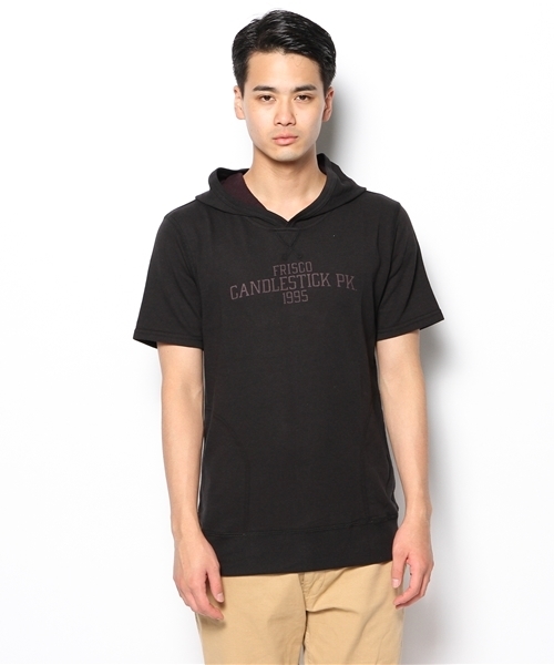 coen（コーエン）の「ガーゼショートスリーブパーカー14SS2（Tシャツ/カットソー・メンズ・グレー/ライトブルー/ブラック・MEDIUM/X-LARGE/SMALL/LARGE）」の6枚目の写真