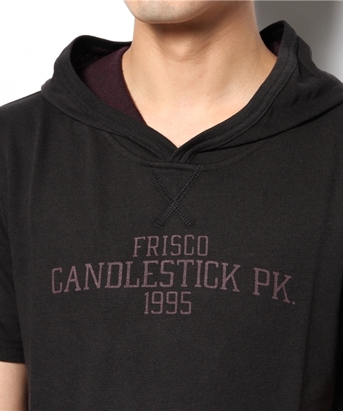 coen（コーエン）の「ガーゼショートスリーブパーカー14SS2（Tシャツ/カットソー・メンズ・グレー/ライトブルー/ブラック・MEDIUM/X-LARGE/SMALL/LARGE）」の10枚目の写真