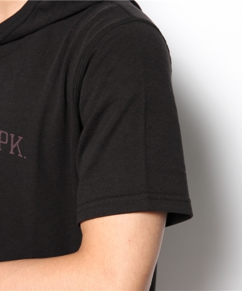 coen（コーエン）の「ガーゼショートスリーブパーカー14SS2（Tシャツ/カットソー・メンズ・グレー/ライトブルー/ブラック・MEDIUM/X-LARGE/SMALL/LARGE）」の9枚目の写真