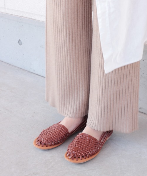 RiiiKa(リーカ)の「メッシュ編み シューズ【RiiiKa/リーカ】(サンダル・レディース・ホワイト/ブラック/ブラウン/グリーン/ベージュ・LL/S/M/L)」の1枚目の写真