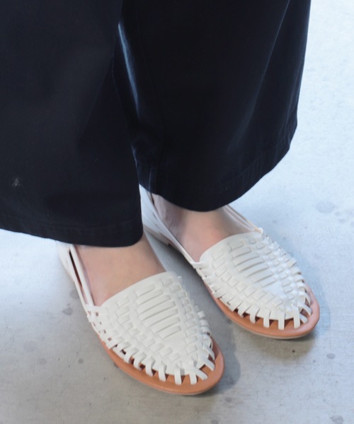 RiiiKa(リーカ)の「メッシュ編み シューズ【RiiiKa/リーカ】(サンダル・レディース・ホワイト/ブラック/ブラウン/グリーン/ベージュ・LL/S/M/L)」の2枚目の写真