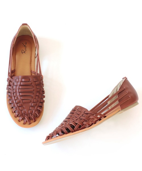 RiiiKa(リーカ)の「メッシュ編み シューズ【RiiiKa/リーカ】(サンダル・レディース・ホワイト/ブラック/ブラウン/グリーン/ベージュ・LL/S/M/L)」の7枚目の写真