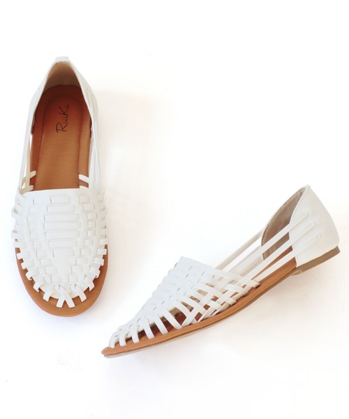 RiiiKa(リーカ)の「メッシュ編み シューズ【RiiiKa/リーカ】(サンダル・レディース・ホワイト/ブラック/ブラウン/グリーン/ベージュ・LL/S/M/L)」の8枚目の写真