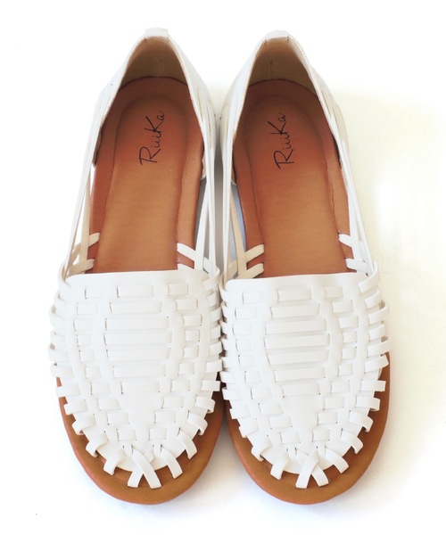 RiiiKa(リーカ)の「メッシュ編み シューズ【RiiiKa/リーカ】(サンダル・レディース・ホワイト/ブラック/ブラウン/グリーン/ベージュ・LL/S/M/L)」の11枚目の写真