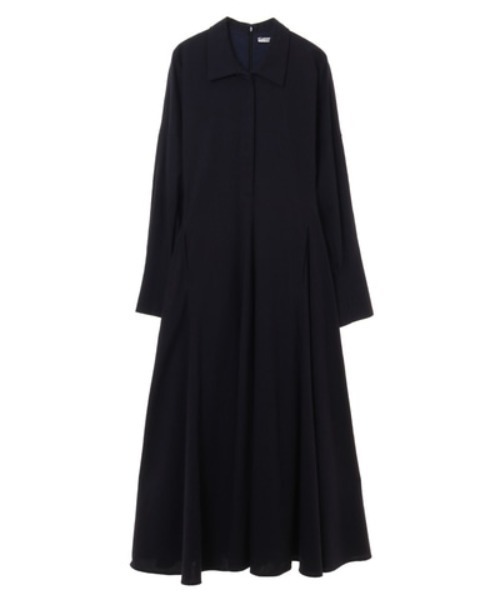 CLANE クラネ◎Vネック ロングワンピース ストレッチ 長袖 CLANE（クラネ）の「【CLANE(クラネ)】Vネックレディーシャツ