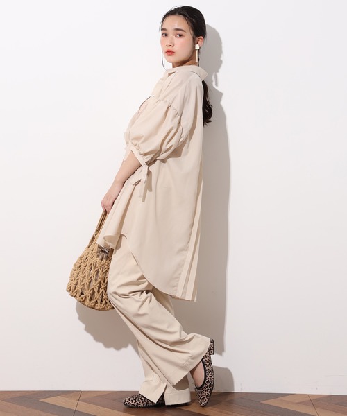 one after another NICE CLAUP（ワンアフターアナザーナイスクラップ）の「バックプリーツシャツ（シャツ/ブラウス・レディース・サックスブルー/ホワイト/ベージュ・FREE）」の9枚目の写真