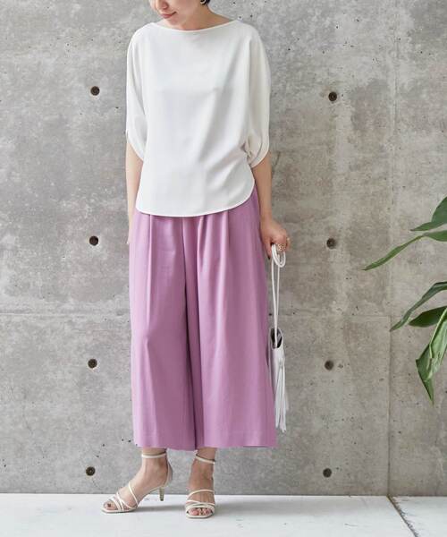 Liesse（リエス）の「ボリュームタックパンツ（その他パンツ・レディース・チャコールグレー/オフホワイト/パープル/キナリ・S/M）」の21枚目の写真