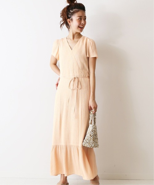 U by SPICK&SPAN(ユーバイスピックアンドスパン)の「カシュクールマキシS/S ワンピース◆(ワンピース)」|ベージュ
