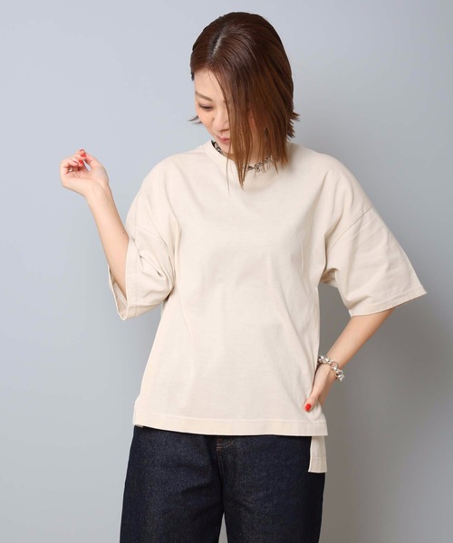 LB/S (エルビーエス)の「バックフォトプリントTシャツ サイドスリット 汗染みが目立ちにくい ベストセラー機能性アイテム 「ZERO STAIN(ゼロステイン)」(Tシャツ/カットソー・レディース・ホワイト/ベージュ/アイボリー・MEDIUM/LARGE)」の20枚目の写真