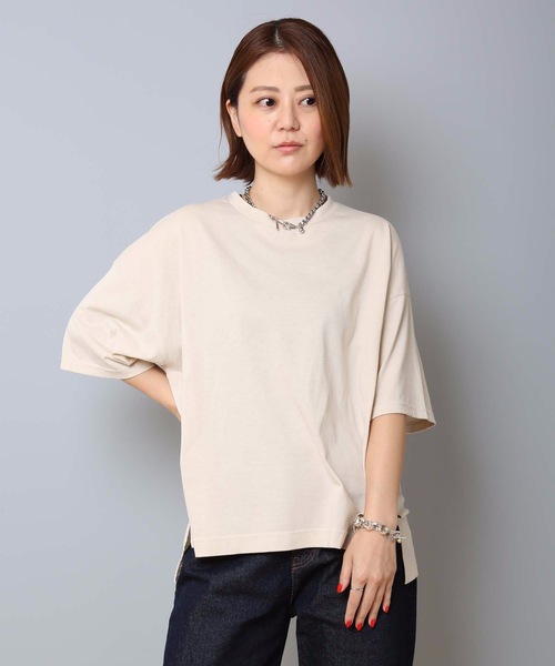 LB/S (エルビーエス)の「バックフォトプリントTシャツ サイドスリット 汗染みが目立ちにくい ベストセラー機能性アイテム 「ZERO STAIN(ゼロステイン)」(Tシャツ/カットソー・レディース・ホワイト/ベージュ/アイボリー・MEDIUM/LARGE)」の18枚目の写真