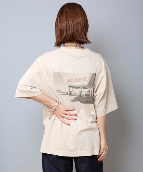 LB/S (エルビーエス)の「バックフォトプリントTシャツ サイドスリット 汗染みが目立ちにくい ベストセラー機能性アイテム 「ZERO STAIN(ゼロステイン)」(Tシャツ/カットソー・レディース・ホワイト/ベージュ/アイボリー・MEDIUM/LARGE)」の16枚目の写真