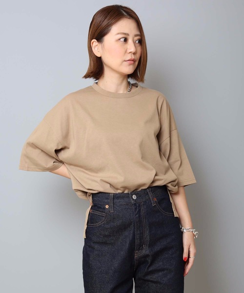 LB/S (エルビーエス)の「バックフォトプリントTシャツ サイドスリット 汗染みが目立ちにくい ベストセラー機能性アイテム 「ZERO STAIN(ゼロステイン)」(Tシャツ/カットソー・レディース・ホワイト/ベージュ/アイボリー・MEDIUM/LARGE)」の13枚目の写真