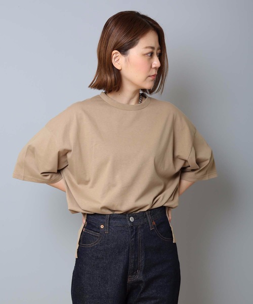 LB/S (エルビーエス)の「バックフォトプリントTシャツ サイドスリット 汗染みが目立ちにくい ベストセラー機能性アイテム 「ZERO STAIN(ゼロステイン)」(Tシャツ/カットソー・レディース・ホワイト/ベージュ/アイボリー・MEDIUM/LARGE)」の12枚目の写真
