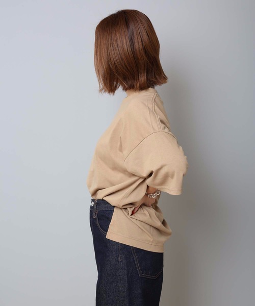 LB/S (エルビーエス)の「バックフォトプリントTシャツ サイドスリット 汗染みが目立ちにくい ベストセラー機能性アイテム 「ZERO STAIN(ゼロステイン)」(Tシャツ/カットソー・レディース・ホワイト/ベージュ/アイボリー・MEDIUM/LARGE)」の11枚目の写真