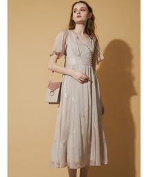 MERCURYDUO | 楊柳刺繍カシュクールワンピース(ワンピース)