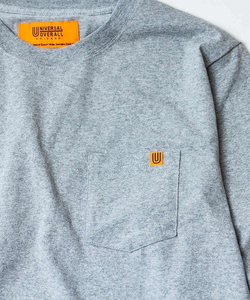 UNIVERSAL OVERALL(ユニバーサルオーバーオール)の「【UNIVERSAL OVERALL】ロングスリーブポケットTシャツ / U933215(Tシャツ/カットソー・メンズ・ホワイト/ブラック/ベージュ/グレー/オレンジ・SMALL/MEDIUM/LARGE)」の7枚目の写真