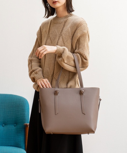 【セール】結びハンドルサイドジップトートバッグ（トートバッグ）｜VitaFelice（ヴィータフェリーチェ） 5,742円