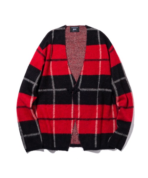 glamb（グラム）の「Check cardigan / チェックカーディガン