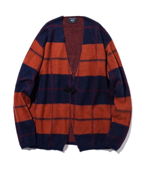 glamb（グラム）の「Check cardigan / チェックカーディガン