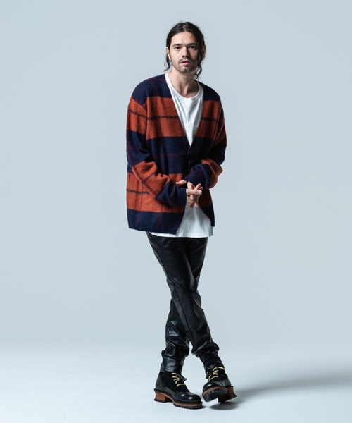 glamb（グラム）の「Check cardigan / チェックカーディガン