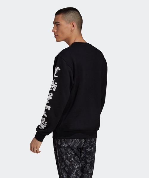 adidas Originals(アディダスオリジナルス)の「adidas Originals/アディダス オリジナルス GOOFY CREW/グーフィー クルー(スウェット・メンズ・ブラック・L/M/S/XL)」の4枚目の写真