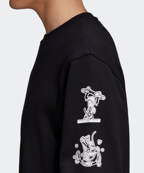 adidas Originals(アディダスオリジナルス)の「adidas Originals/アディダス オリジナルス GOOFY CREW/グーフィー クルー(スウェット・メンズ・ブラック・L/M/S/XL)」の5枚目の写真