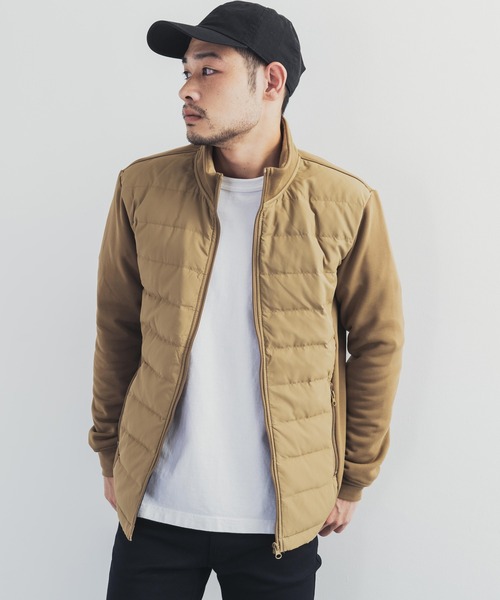 Rocky Monroe(ロッキーモンロー)の「キルティング スタンドネック インナーダウン(ダウンジャケット/コート・メンズ・ブラック/ベージュ/ネイビー/カーキ/カモフラージュ・LL/M/L)」の3枚目の写真