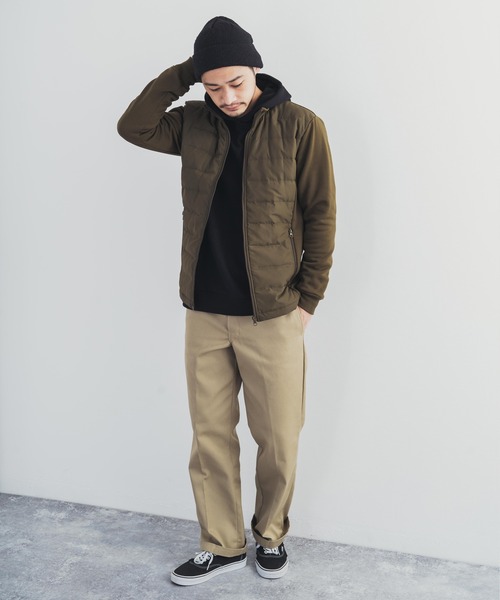 Rocky Monroe(ロッキーモンロー)の「キルティング スタンドネック インナーダウン(ダウンジャケット/コート・メンズ・ブラック/ベージュ/ネイビー/カーキ/カモフラージュ・LL/M/L)」の6枚目の写真