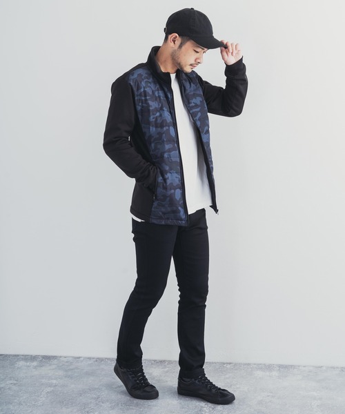 Rocky Monroe(ロッキーモンロー)の「キルティング スタンドネック インナーダウン(ダウンジャケット/コート・メンズ・ブラック/ベージュ/ネイビー/カーキ/カモフラージュ・LL/M/L)」の13枚目の写真