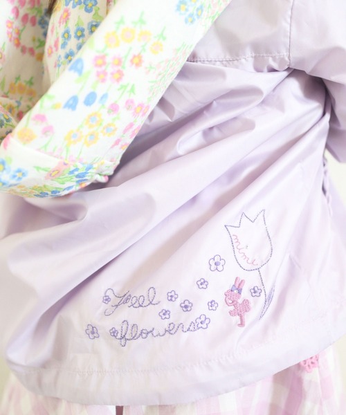 KP(ケーピー)の「お花畑柄リバーシブルウィンドブレーカー(100-130cm)(ナイロンジャケット・キッズ・パープル/ピンク/ブルー系その他・110cm/100cm/120cm/130cm)」の4枚目の写真