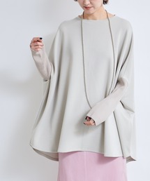 DouDou | ニットドッキングポンチョプルオーバー(Tシャツ/カットソー)