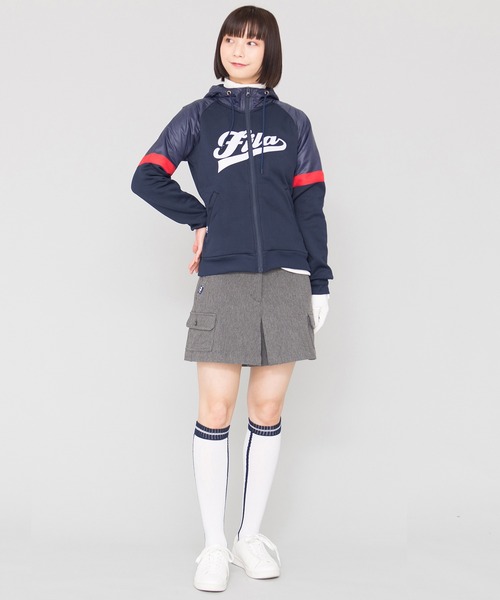 FILA(フィラ)の「【FILA GOLF/フィラゴルフ】裏起毛 ジャージ素材 パーカー/撥水加工(パーカー・レディース・グレー/ネイビー/ブラック・LL/L/M)」の6枚目の写真