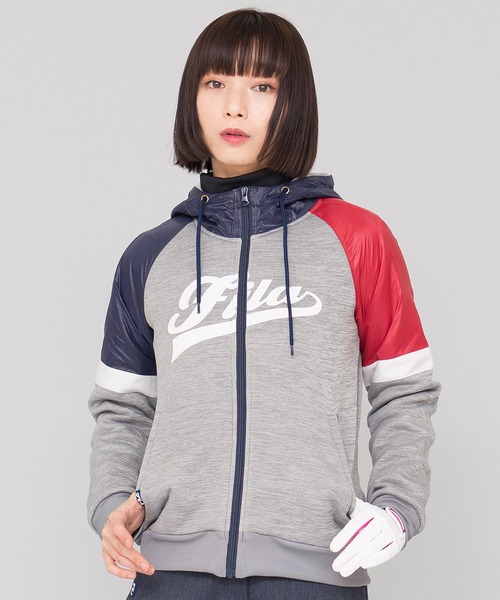 FILA(フィラ)の「【FILA GOLF/フィラゴルフ】裏起毛 ジャージ素材 パーカー/撥水加工(パーカー・レディース・グレー/ネイビー/ブラック・LL/L/M)」の13枚目の写真