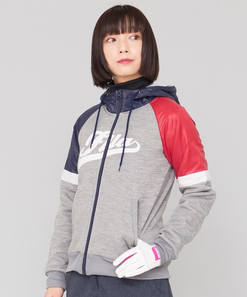 FILA(フィラ)の「【FILA GOLF/フィラゴルフ】裏起毛 ジャージ素材 パーカー/撥水加工(パーカー・レディース・グレー/ネイビー/ブラック・LL/L/M)」の14枚目の写真
