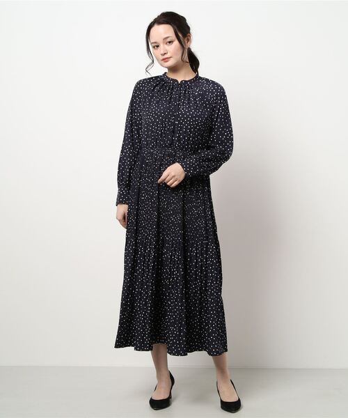 ドット柄シャツワンピ ス ワンピース En Recre アンレクレ のファッション ワンピース セール