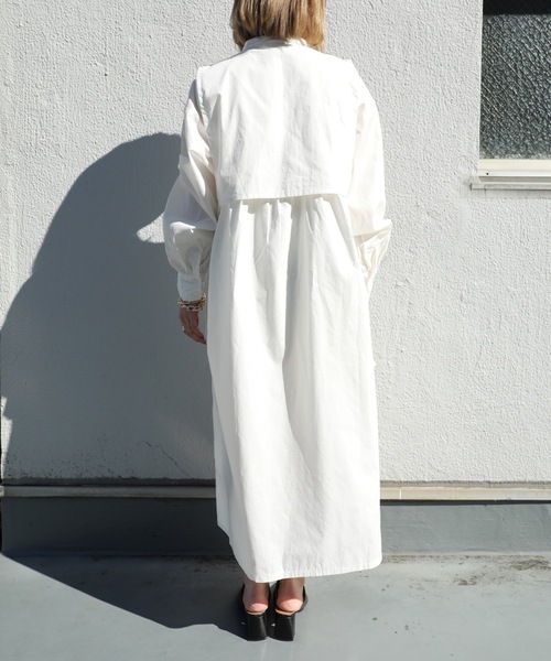 ap retro（アプレトロ）の「ベストレイヤー風シャツワンピース【ZOZOTOWN限定商品】（シャツワンピース・レディース・ブラック/オフホワイト/グレイッシュベージュ・FREE）」の19枚目の写真