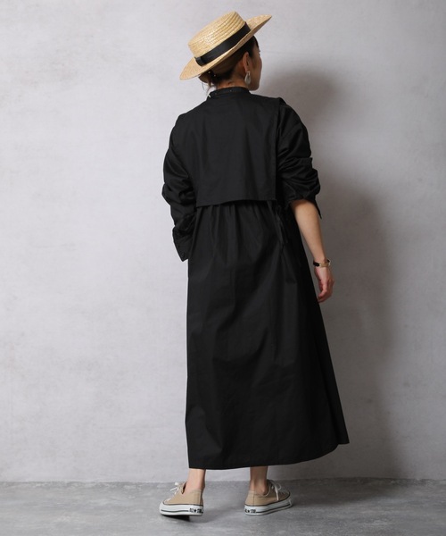 ap retro（アプレトロ）の「ベストレイヤー風シャツワンピース【ZOZOTOWN限定商品】（シャツワンピース・レディース・ブラック/オフホワイト/グレイッシュベージュ・FREE）」の21枚目の写真