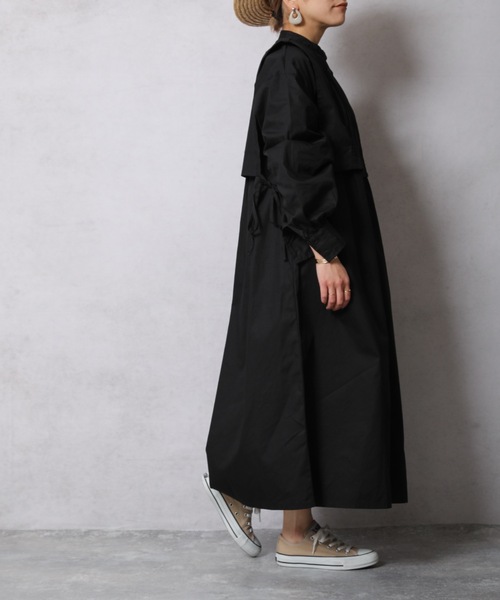 ap retro（アプレトロ）の「ベストレイヤー風シャツワンピース【ZOZOTOWN限定商品】（シャツワンピース・レディース・ブラック/オフホワイト/グレイッシュベージュ・FREE）」の17枚目の写真