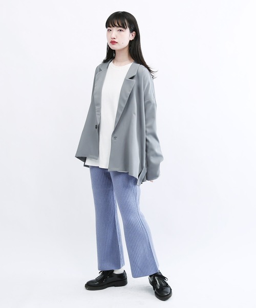Lulu & Arnie(るるあんどあーにー)の「リブニット フレアパンツ(その他パンツ・レディース・ホワイト/カーキ/ブルー/モカ・FREE)」の8枚目の写真