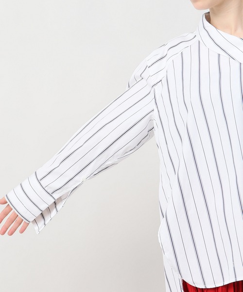 MIHARAYASUHIRO（ミハラヤスヒロ）の「【MIHARA YASUHIRO/ミハラヤスヒロ】 twist stripe shirts（シャツ/ブラウス・レディース・ホワイト・SMALL/MEDIUM）」の5枚目の写真