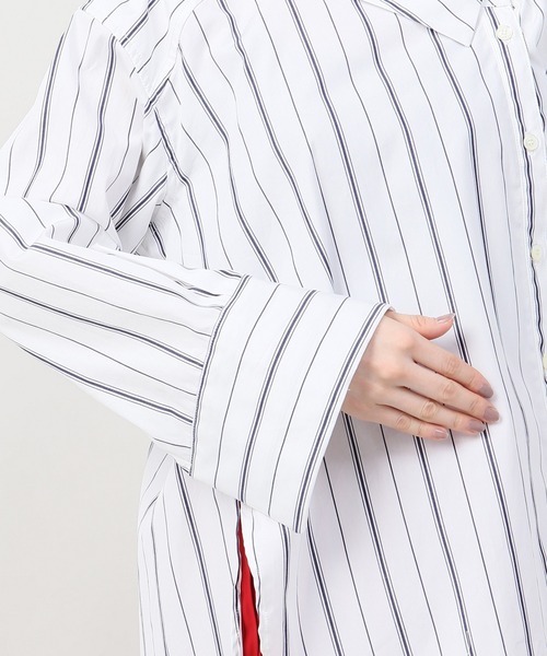 MIHARAYASUHIRO（ミハラヤスヒロ）の「【MIHARA YASUHIRO/ミハラヤスヒロ】 twist stripe shirts（シャツ/ブラウス・レディース・ホワイト・SMALL/MEDIUM）」の2枚目の写真