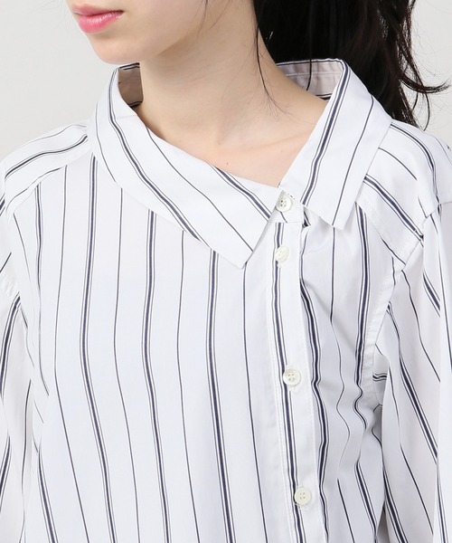 MIHARAYASUHIRO（ミハラヤスヒロ）の「【MIHARA YASUHIRO/ミハラヤスヒロ】 twist stripe shirts（シャツ/ブラウス・レディース・ホワイト・SMALL/MEDIUM）」の13枚目の写真