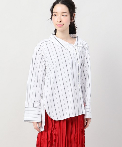 MIHARAYASUHIRO（ミハラヤスヒロ）の「【MIHARA YASUHIRO/ミハラヤスヒロ】 twist stripe shirts（シャツ/ブラウス・レディース・ホワイト・SMALL/MEDIUM）」の3枚目の写真