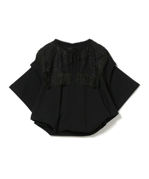 Ray BEAMS（レイビームス）の「Yuumi ARIA / フリルカラー Tシャツ（Tシャツ/カットソー・レディース・ホワイト/ブラック・ONE SIZE）」の8枚目の写真