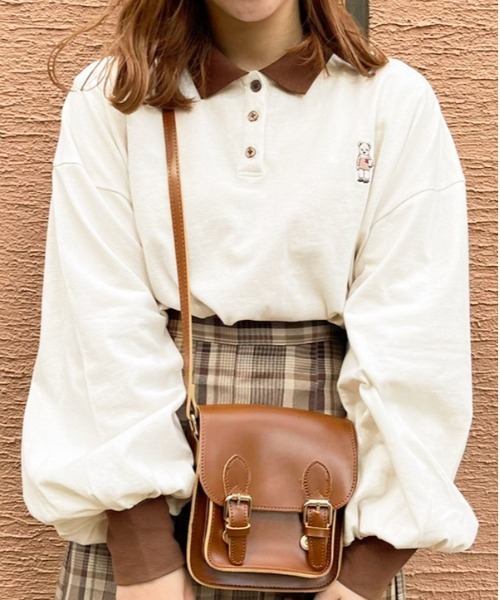 apres jour(アプレジュール)の「くま刺繍ポロシャツ【ZOZOTOWN限定アイテム】(ポロシャツ・レディース・ライトベージュ/アイボリー/ダークブルー/ブラック・X-LARGE/フリー)」の6枚目の写真