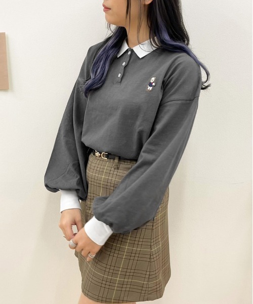 apres jour(アプレジュール)の「くま刺繍ポロシャツ【ZOZOTOWN限定アイテム】(ポロシャツ・レディース・ライトベージュ/アイボリー/ダークブルー/ブラック・X-LARGE/フリー)」の13枚目の写真